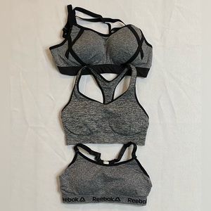 Set of 3 sports bras, size medium